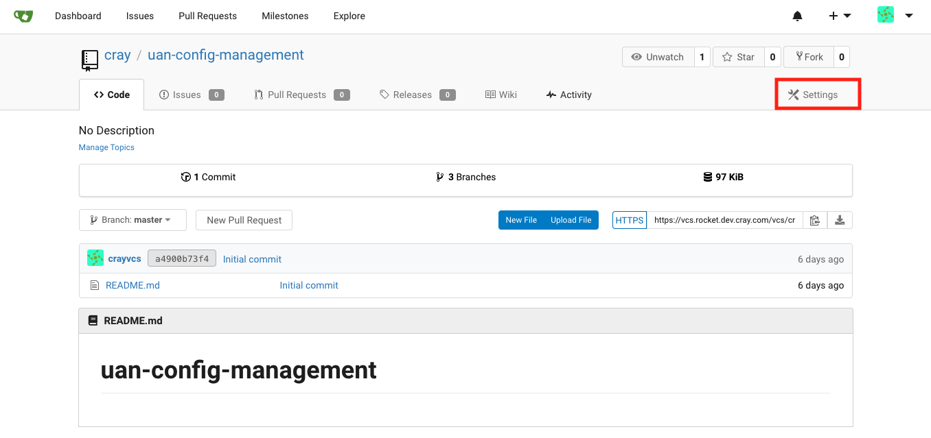 Gitea Repository Settings