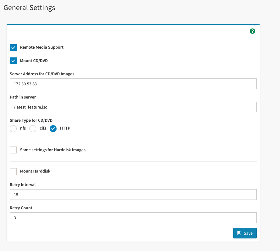 Screen Shot of Gigabyte BMC General Settings