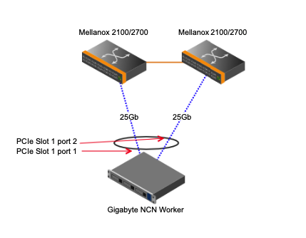 Diagram of Gigabyte Worker Node Cabling