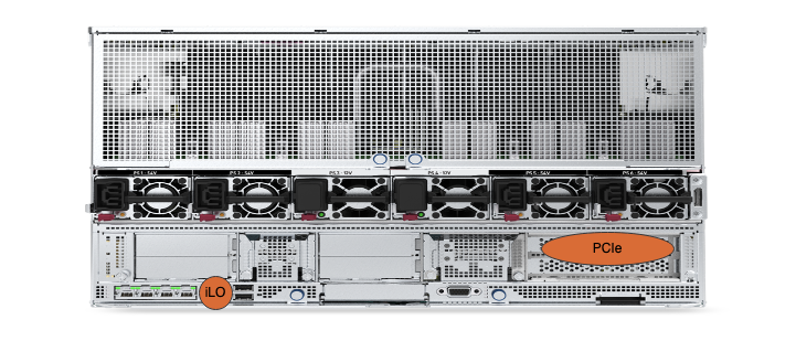 Diagram of Rear View of HPE Apollo 6500 XL675D