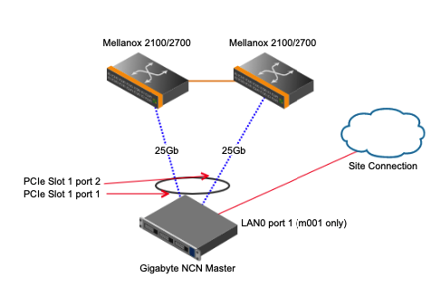 Diagram of Gigabyte Master Node Cabling