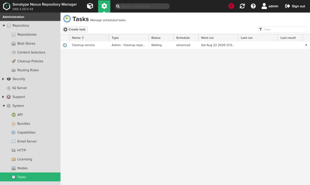 Tasks Page