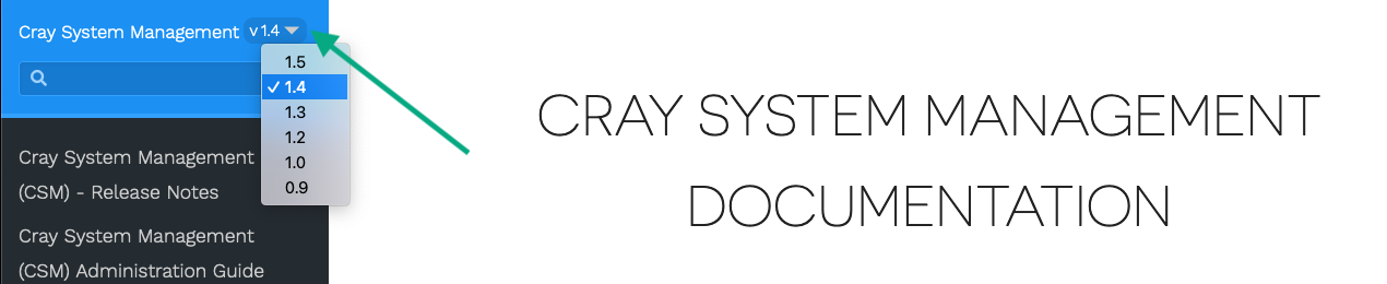 CSM Documentation Version Selection