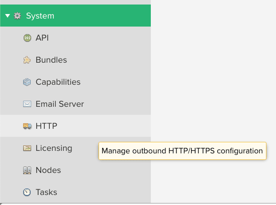 Proxy configuration
