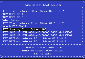Select the USB